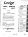 1967 Dodge Polara Monaco Shop Maintenance Repair Service Manual
