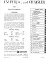 1967 Chrysler Newport New Yorker 300 Imperial Crown LeBaron Shop Repair Maintenance Technical Service Manual