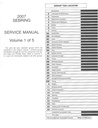2007 Chrysler Sebring Service Shop Repair Maintenance Manual Complete 5 Vol. Set