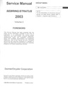 2003 Chrysler Sebring Coupe & Dodge Stratus Coupe Service Shop Repair Manual Complete 4 Vol. Set