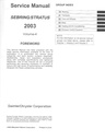 2003 Chrysler Sebring Coupe & Dodge Stratus Coupe Service Shop Repair Manual Complete 4 Vol. Set