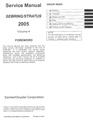 2005 Chrysler Sebring Coupe & Dodge Stratus Coupe Service Shop Repair Manual Complete 4 Vol. Set
