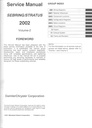2002 Chrysler Sebring Coupe & Dodge Stratus Coupe Service Shop Repair Manual Complete 3 Vol. Set