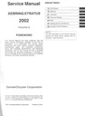 2002 Chrysler Sebring Coupe & Dodge Stratus Coupe Service Shop Repair Manual Complete 3 Vol. Set