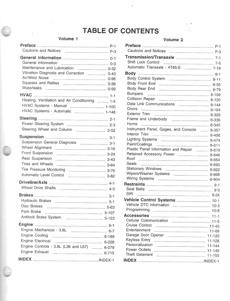 2004 Buick LeSabre Service Manual 2 Volume Set