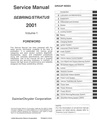 2001 Chrysler Sebring Coupe & Dodge Stratus Coupe Service Shop Repair Manual Complete 4 Vol. Set