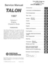 1997 Eagle Talon Shop Maintenance Repair Service & Electrical Manual 2 Vol. Set