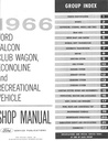 1966 Ford Falcon Club Wagon, Econoline and Recreational Vehicle Factory OEM Shop Repair Maintenance Service Manual