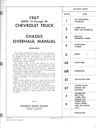 1967 Chevrolet C/K Pickup Van Blazer Suburban 10-60 Truck Chassis Overhaul Manual