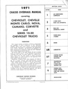1971 Chevrolet Light Truck 10-30 Series and Passenger Car Chassis Overhaul Manual