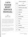 1979 Fisher Body Service Manual for Chevrolet, Cadillac, Buick, Oldsmobile, Pontiac, and GMC Car Models