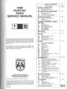 1988 Pontiac Fiero Factory OEM Shop Service Repair Manual