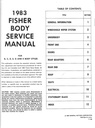 1983 Fisher Body B C D E G K Service Manual for Chevrolet, Cadillac, Buick, Oldsmobile, Pontiac, and GMC Car Models