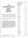 1988 Fisher Body A B C D E G H J K and N Service Manual for Cadillac, Buick, and Oldsmobile Car Models