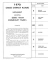 1972 Chevrolet Medium Truck 40-60 Series Chassis Overhaul Manual Supplement