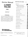 1994 Plymouth Laser Eagle Talon Shop Maintenance Repair Service & Electrical Manual 2 Vol. Set