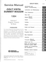 1994 Dodge/Plymouth/Eagle Colt/Summit Wagon Shop Maintenance Repair Service & Electrical Manual 2 Vol. Set