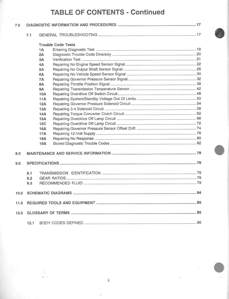 1993 1/2-1995 Mopar 42RE Automatic Transmission Powertrain Diagnostic Procedures for Jeep Grand Cherokee