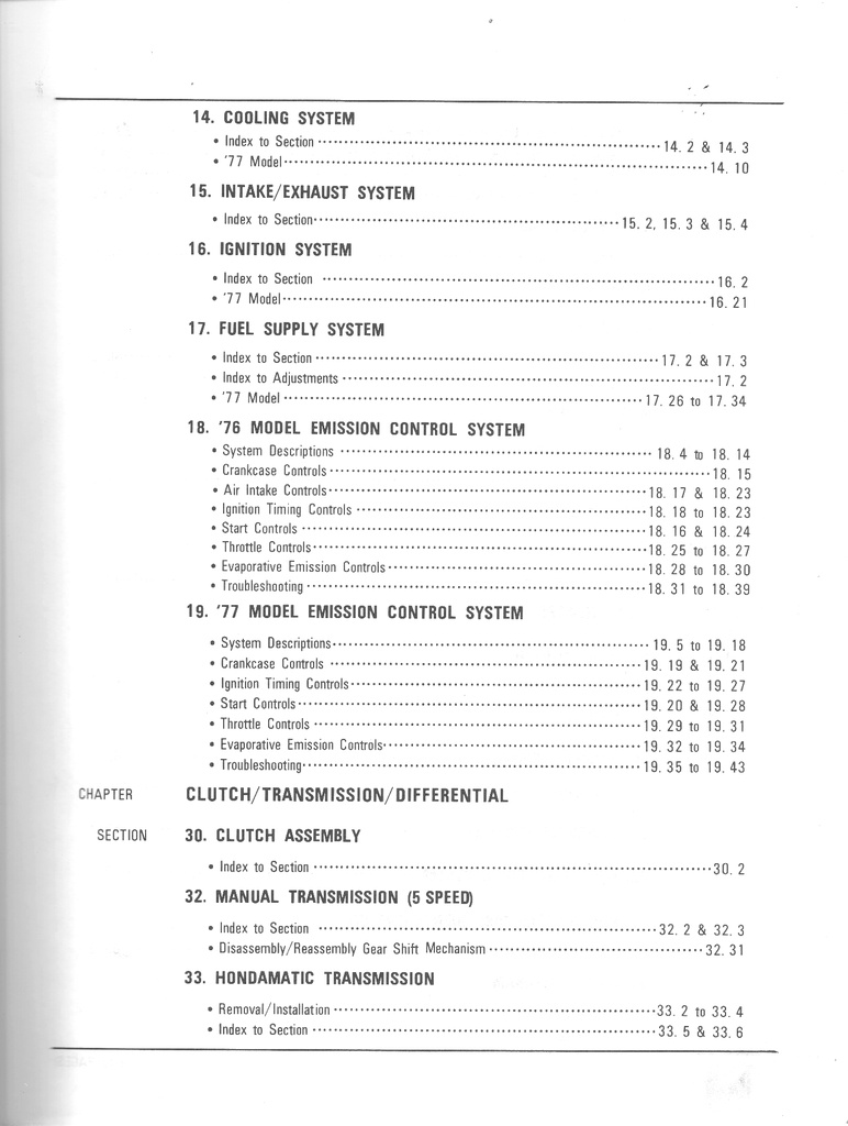 1976 1977 Honda Acccord Shop Service Repair Maintenance Manual