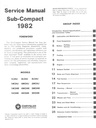 1982 Dodge/Plymouth Colt/Champ Shop Maintenance Repair Service Manual and Supplement
