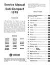 1978 Dodge/Plymouth Colt/Arrow Shop Maintenance Repair Service Manual