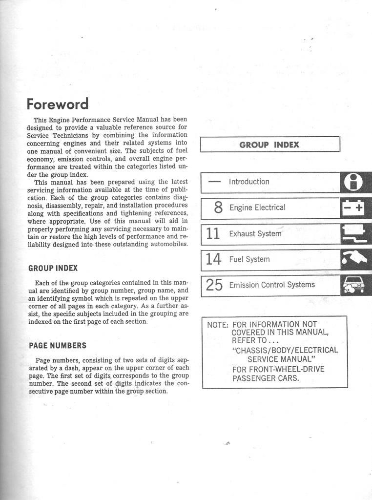 1981 Dodge/Plymouth Front-Wheel-Drive Passenger Car Shop Maintenance Repair Service Manual 2 Vol Set Aries, Reliant, Omni, Horizon
