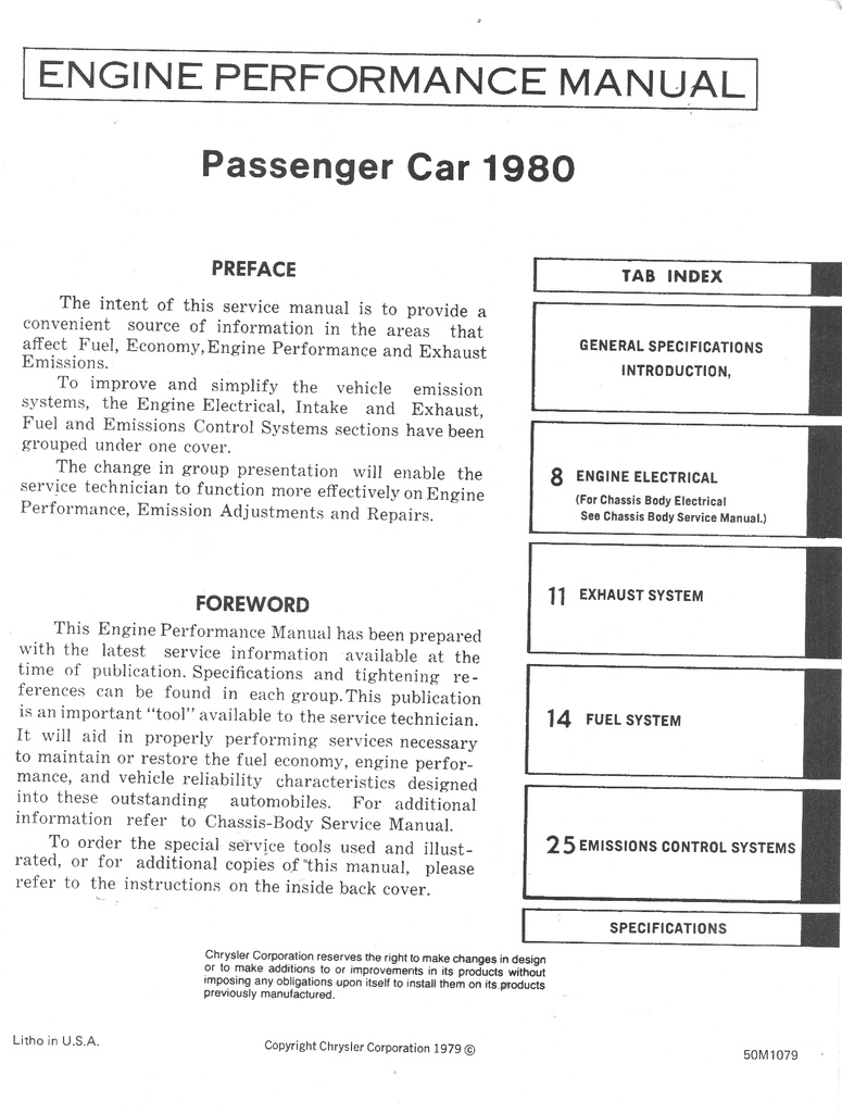 1980 Chrysler/Plymouth/Dodge Shop Repair Service Manual Set LeBaron/Volare/Aspen/New Yorker/Newport/Diplomat/St. Regis/Cordoba/Mirada/Caravelle/Gran Fury