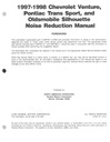 1998 Chevrolet Venture Pontiac Trans Sport Oldsmobile Silhouette Shop Repair Maintenance Service Manual Complete 4 Vol. Set