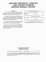 1996 Chevrolet Cavalier Pontiac Sunfire Shop Repair Maintenance Service Manual 3 Vol. Set