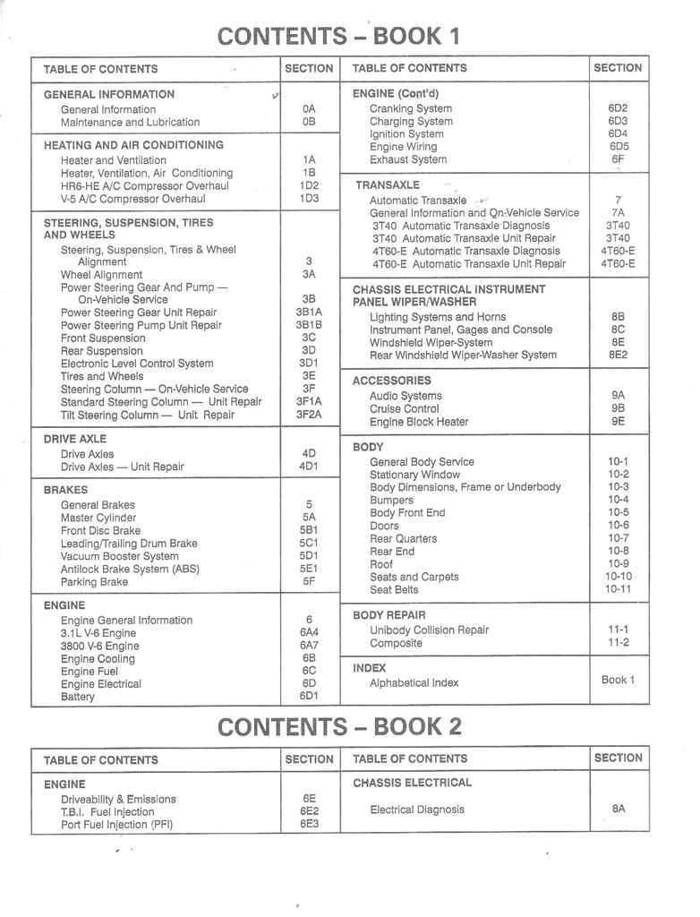 1993 Chevrolet Lumina APV Minivan U-Platform Shop Repair Maintenance Service Manual Complete 2 Vol. Set