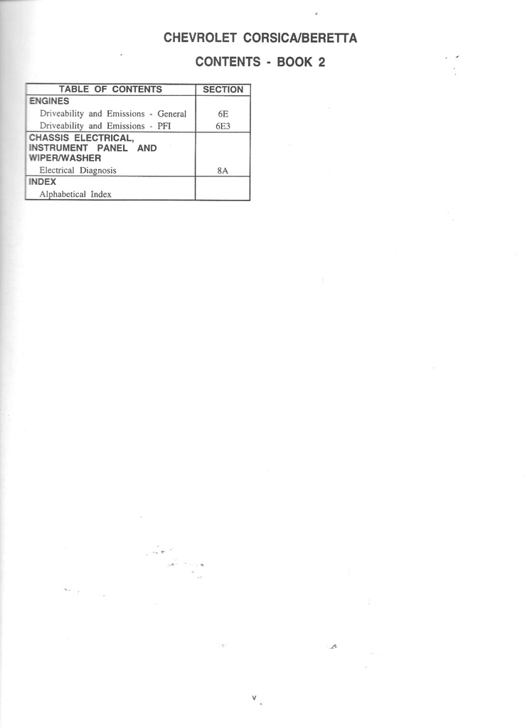 1995 Chevrolet Corsica/Beretta L-Platform Shop Maintenance Repair Service Manual 2 Vol Set