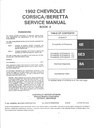 1992 Chevrolet Corsica/Beretta L-Platform Shop Repair Maintenance Service Manual 3 Vol Set GTZ 