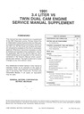 1991 Chevrolet/Pontiac/Oldsmobile Lumina/Grand Prix/Cutlass Supreme W-Platform 3.4L V6 Service Manual Supplement