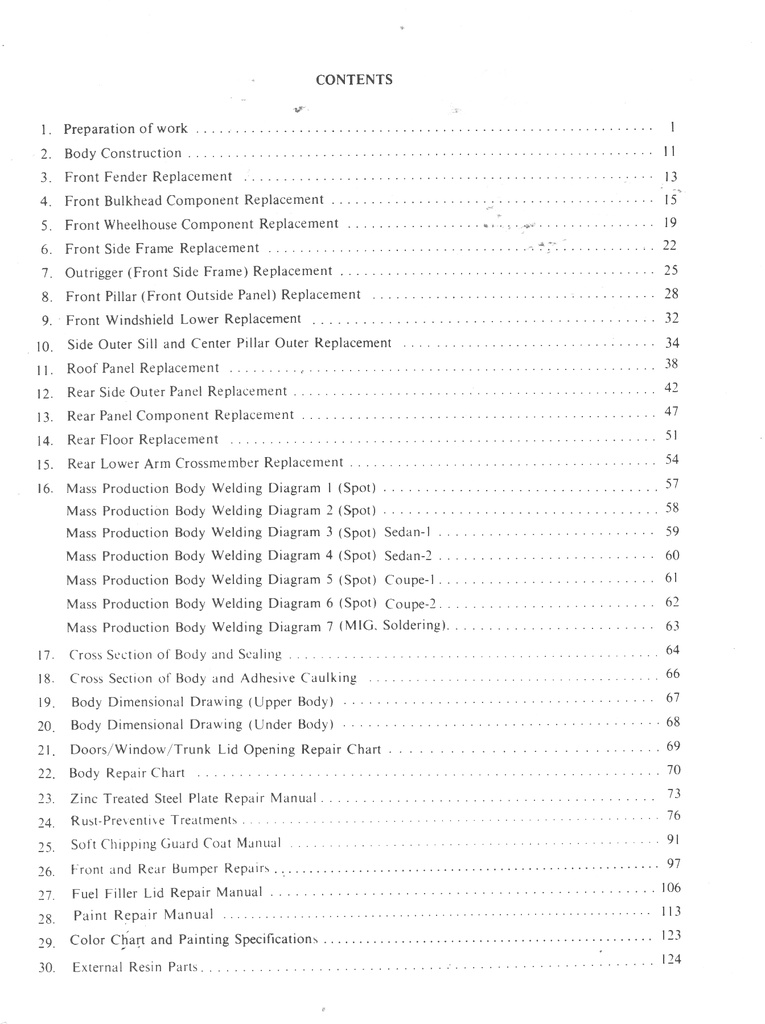 1990 Honda Accord Body Repair Service Manual BRM