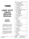 1988 Chevrolet Astro M/L Van Service Shop Manual