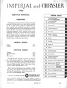 1968 Chrysler Newport New Yorker 300 Imperial Crown LeBaron Shop Repair Maintenance Technical Service Manual