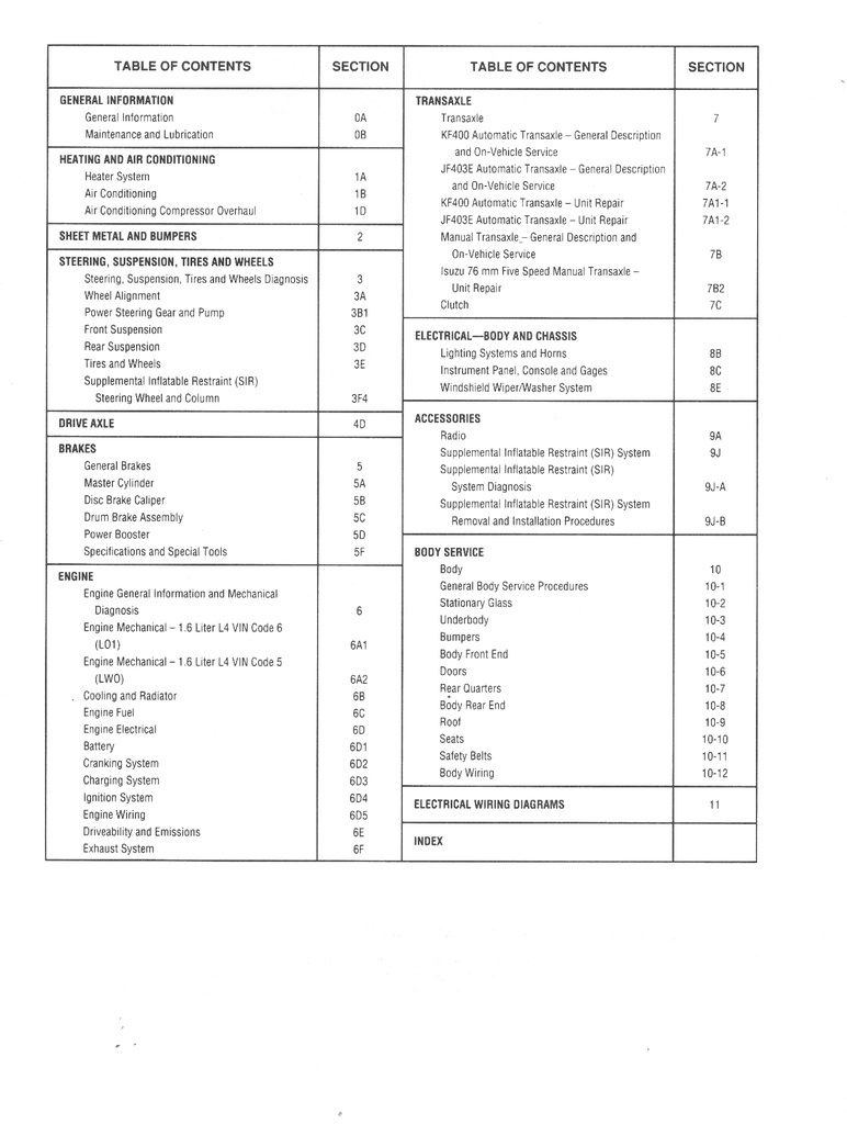 1991 Geo Storm Shop Repair Maintenance Service Manual + Electrical Diagnosis Supplement+Hatchback Supplement