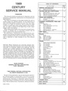 1989 Buick Century OEM Shop Service Repair Manual
