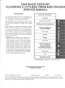 1994 Buick/Oldsmobile Century/Cutlass Ciera & Cruiser OEM Shop Service Repair Manual