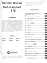 1978 Dodge/Plymouth Challenger/Sapporo  Shop Maintenance Repair Service Manual