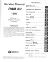 1987 Dodge RAM 50 Pickup Truck Shop Maintenance Repair Service Manual Set