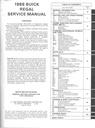 1988 Buick Regal OEM Shop Service Repair Manual