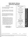 1992 Buick Regal OEM Shop Service Repair Manual