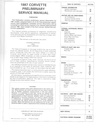 1987 Chevrolet Corvette Preliminary Factory Shop Service Repair Manual