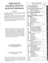 1989 Buick Riviera Reatta OEM Shop Service Repair Manual