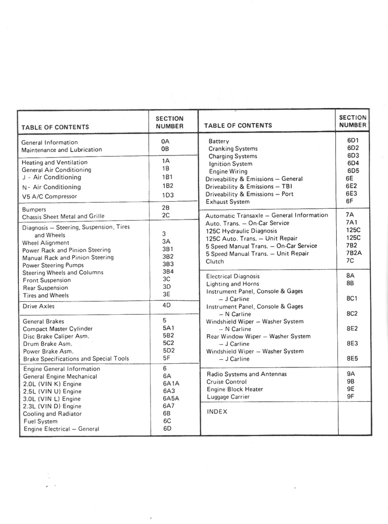 1988 Buick Skylark Skyhawk OEM Shop Service Repair Manual