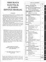 1988 Buick Le Sabre/Electra/Park Avenue OEM Shop Service Repair Manual
