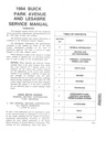 1994 Buick Le Sabre Park Avenue OEM Shop Service Repair Manual