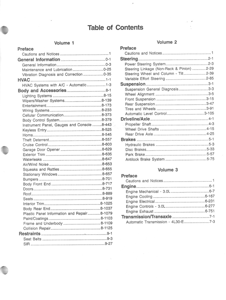 1998 Cadillac Catera OEM Shop Service Repair Manual 3 Vol Set