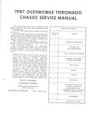 1987 Oldsmobile Toronado OEM Shop Service Repair Chassis Manual